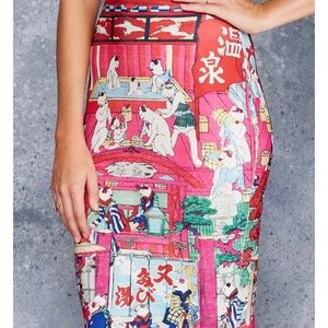 Ousen Cats Midi skirt